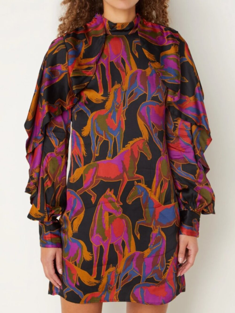 Farm Rio Wild Horses Mini Dress XXS